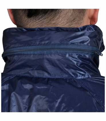 vidaXL Men's Navy Blue 2-Piece Rain Suit with Hood XL