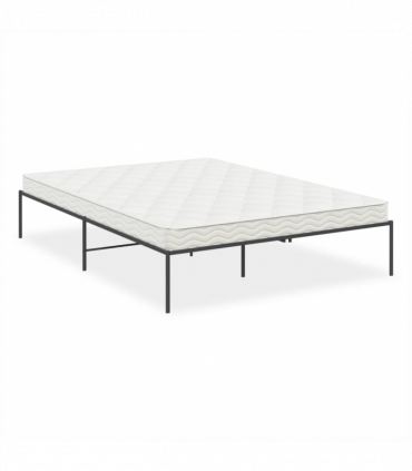vidaXL Metal Bed Frame Black 140x200 cm