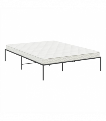 vidaXL Metal Bed Frame Black 140x200 cm