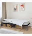 vidaXL Metal Bed Frame Black 90x200 cm