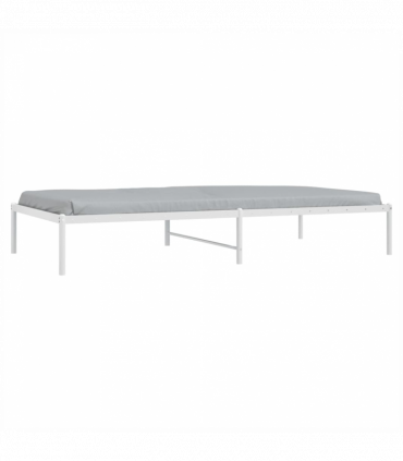 vidaXL Metal Bed Frame White 100x200 cm