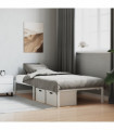 vidaXL Metal Bed Frame White 100x200 cm