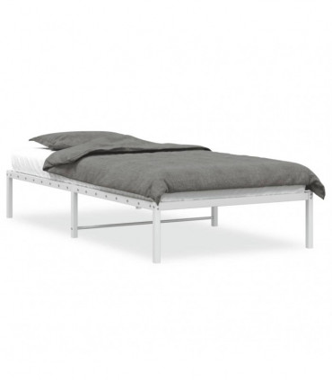 vidaXL Metal Bed Frame White 100x200 cm