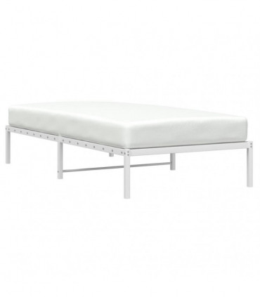 vidaXL Metal Bed Frame White 100x200 cm