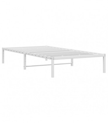 vidaXL Metal Bed Frame White 100x200 cm