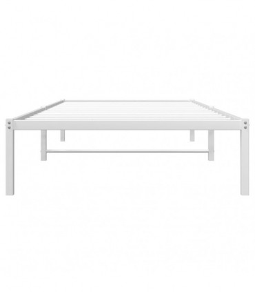 vidaXL Metal Bed Frame White 100x200 cm