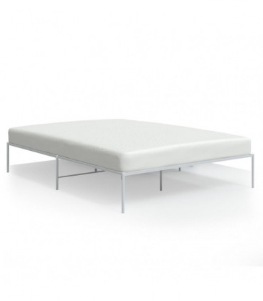 vidaXL Metal Bed Frame White 160x200 cm