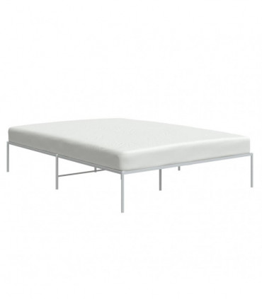 vidaXL Metal Bed Frame White 160x200 cm