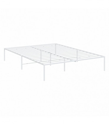 vidaXL Metal Bed Frame White 160x200 cm