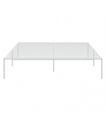 vidaXL Metal Bed Frame White 160x200 cm
