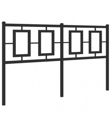 vidaXL Metal Headboard Black 140 cm