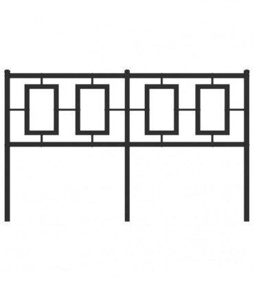 vidaXL Metal Headboard Black 140 cm