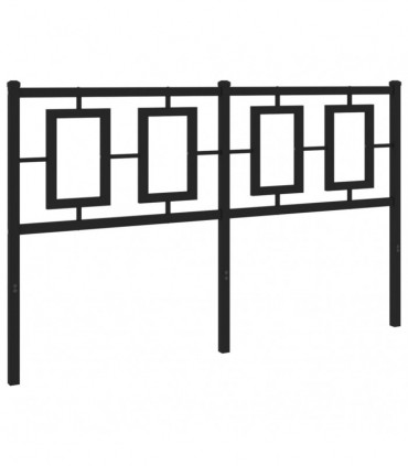 vidaXL Metal Headboard Black 140 cm