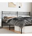 vidaXL Metal Headboard Black 193 cm