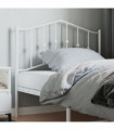 vidaXL Metal Headboard White 100 cm