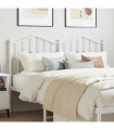 vidaXL Metal Headboard White 150 cm