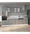 vidaXL Microwave Cabinet Grey Sonoma 60x57x207 cm Engineered Wood