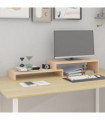 vidaXL Monitor Stand (52-101)x22x14 cm Solid Wood Pine