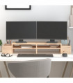 vidaXL Monitor Stand 100x27.5x15 cm Solid Wood Pine