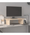 vidaXL Monitor Stand 50x27x15 cm Solid Wood Pine