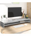 vidaXL Monitor Stand Concrete Grey 100x24x13 cm Engineered Wood