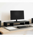vidaXL Monitor Stand Riser Adjustable Black Oak 80x24x10.5 cm