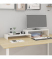 vidaXL Monitor Stand White (52-101)x22x14 cm Solid Wood Pine