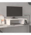 vidaXL Monitor Stand White 50x27x15 cm Solid Wood Pine