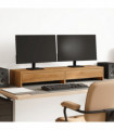 vidaXL Monitor Stand with Drawers Artisian Oak 100x27x15 cm Engineered Wood
