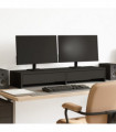 vidaXL Monitor Stand with Drawers Black 100x27x15 cm Engineered Wood