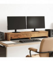 vidaXL Monitor Stand with Drawers Old Wood 100x27x15 cm Engineered Wood