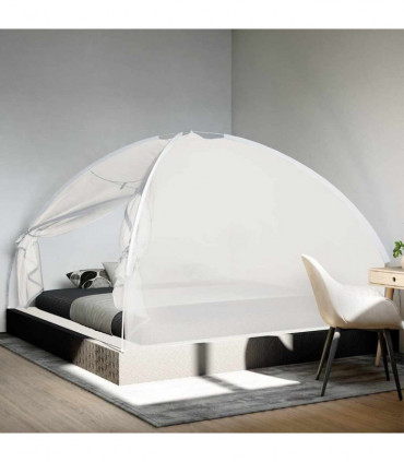 vidaXL Mosquito Net Mongolia with Doors 220 Mesh White 200x200x130 cm