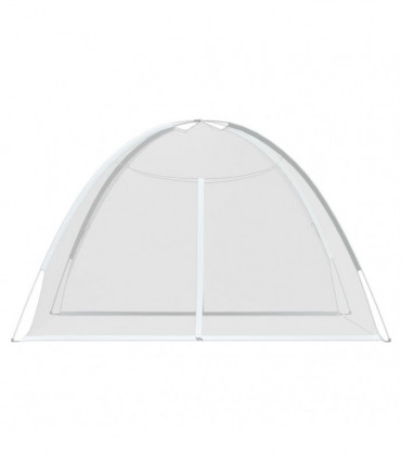 vidaXL Mosquito Net Mongolia with Doors 220 Mesh White 200x200x130 cm