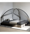 vidaXL Mosquito Net Mongolia with Doors 220 Mesh Black 200x180x135 cm