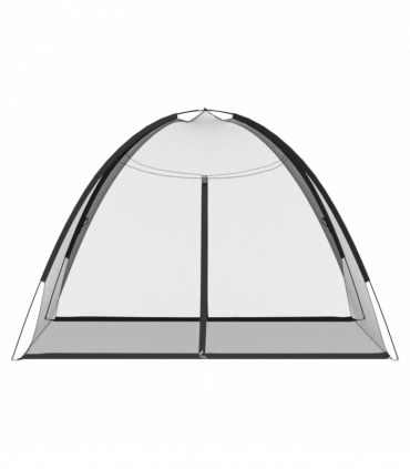 vidaXL Mosquito Net Mongolia with Doors 220 Mesh Black 200x180x135 cm