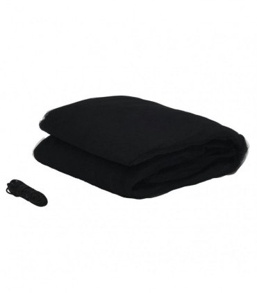 vidaXL Mosquito Net for Umbrella 220 Mesh Black Φ330x250 cm