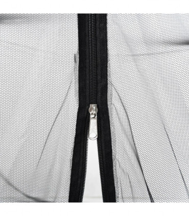 vidaXL Mosquito Net for Umbrella 220 Mesh Black Φ330x250 cm