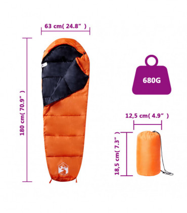 vidaXL Mummy Sleeping Bag for Adults Camping 3 Seasons