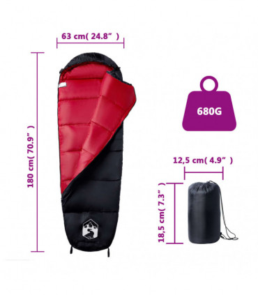 vidaXL Mummy Sleeping Bag for Adults Camping 3 Seasons