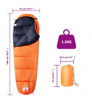 vidaXL Mummy Sleeping Bag for Adults Camping 3 Seasons