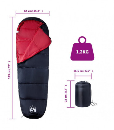 vidaXL Mummy Sleeping Bag for Adults Camping 3 Seasons