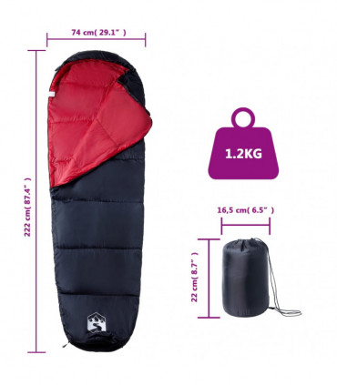 vidaXL Mummy Sleeping Bag for Adults Camping 3 Seasons