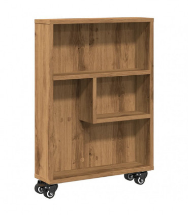 vidaXL Narrow Storage Trolley Artisian Oak 48x13x68 cm Engineered Wood