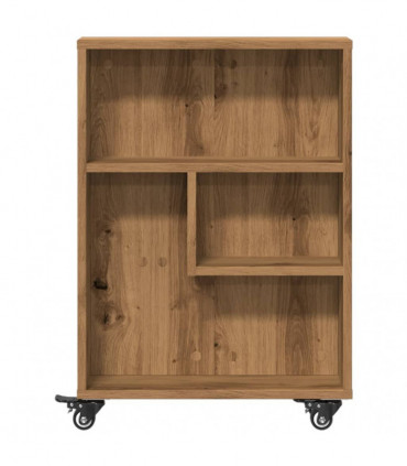 vidaXL Narrow Storage Trolley Artisian Oak 48x13x68 cm Engineered Wood