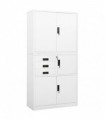 vidaXL Office Cabinet White 90x40x180 cm Steel