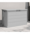 vidaXL Outdoor Cushion Box Grey 77.5x44.5x53 cm Polypropylene