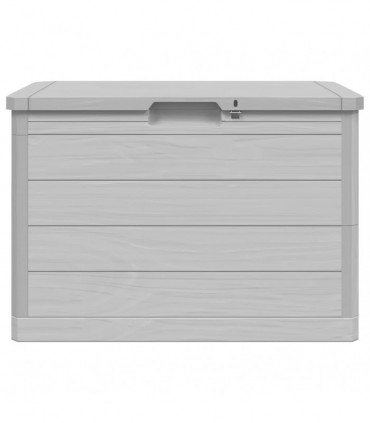 vidaXL Outdoor Cushion Box Grey 77.5x44.5x53 cm Polypropylene