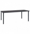vidaXL Outdoor Dining Table Anthracite 190x90x74 cm Steel