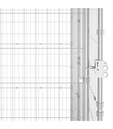 vidaXL Outdoor Dog Kennel Galvanised Steel 16.94 m²