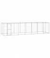 vidaXL Outdoor Dog Kennel Galvanised Steel 16.94 m²
